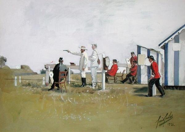 Pistolová střelnice, tábor Bisley od Cecil Cutler