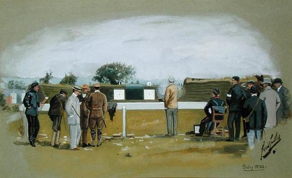 Pistolová střelnice, tábor Bisley od Cecil Cutler
