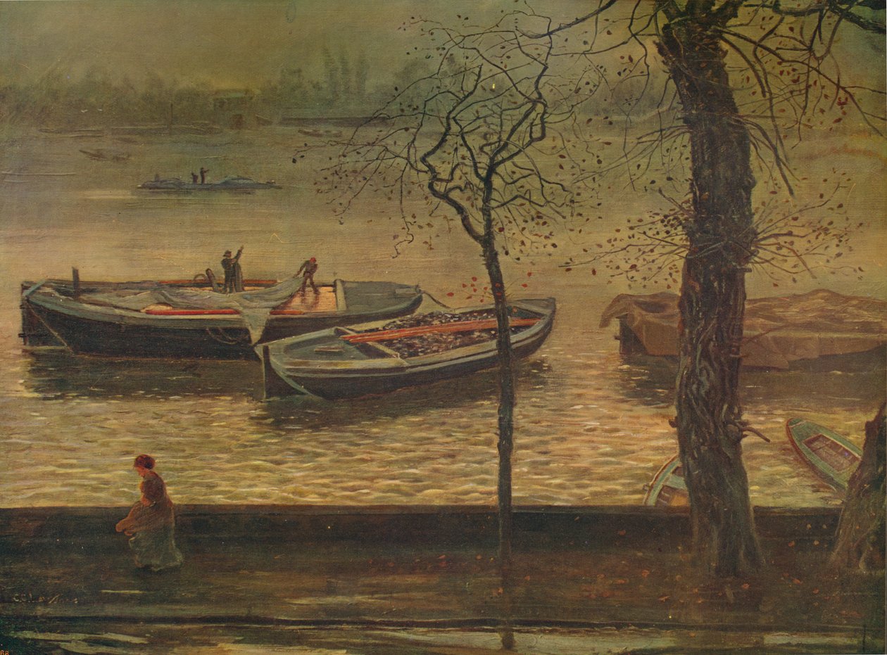 Battersea Reach, c1870, c1915 od Cecil Gordon Lawson