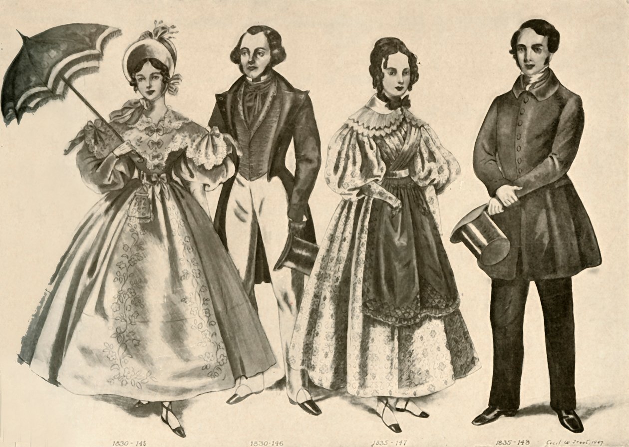 Oděv z let 1824-1835, 1907, 1937. od Cecil W. Trout