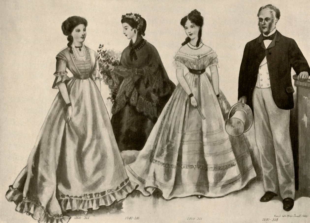 Oděv z let 1860-1870, 1907, 1937. od Cecil W. Trout