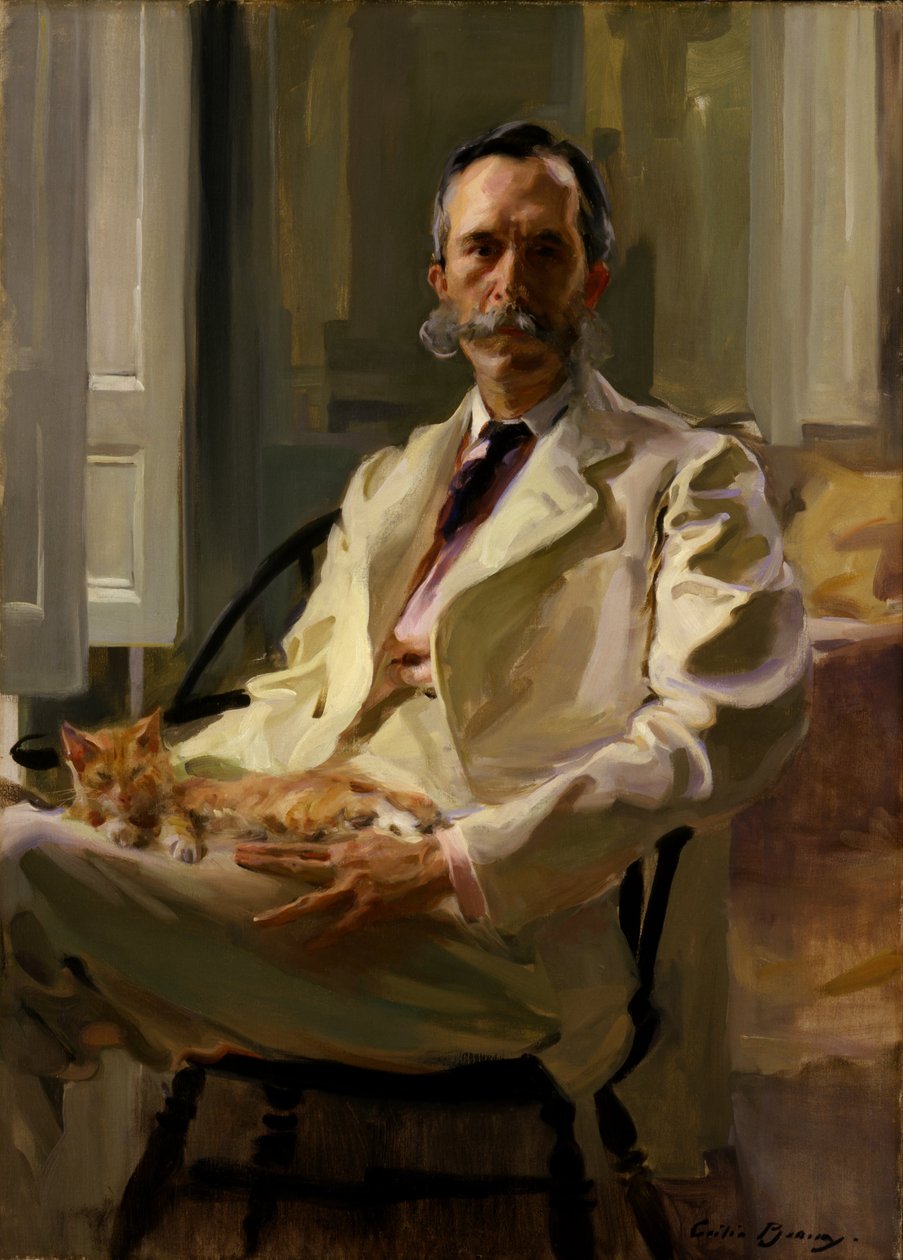 Muž s kočkou (Henry Sturgis Drinker) od Cecilia Beaux