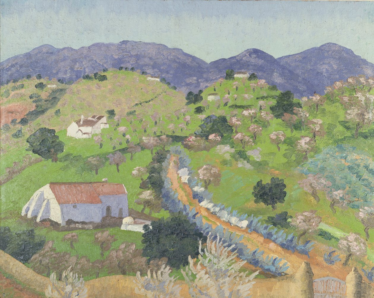 Krajina poblíž Lago, Algarve, Portugalsko od Cedric Morris