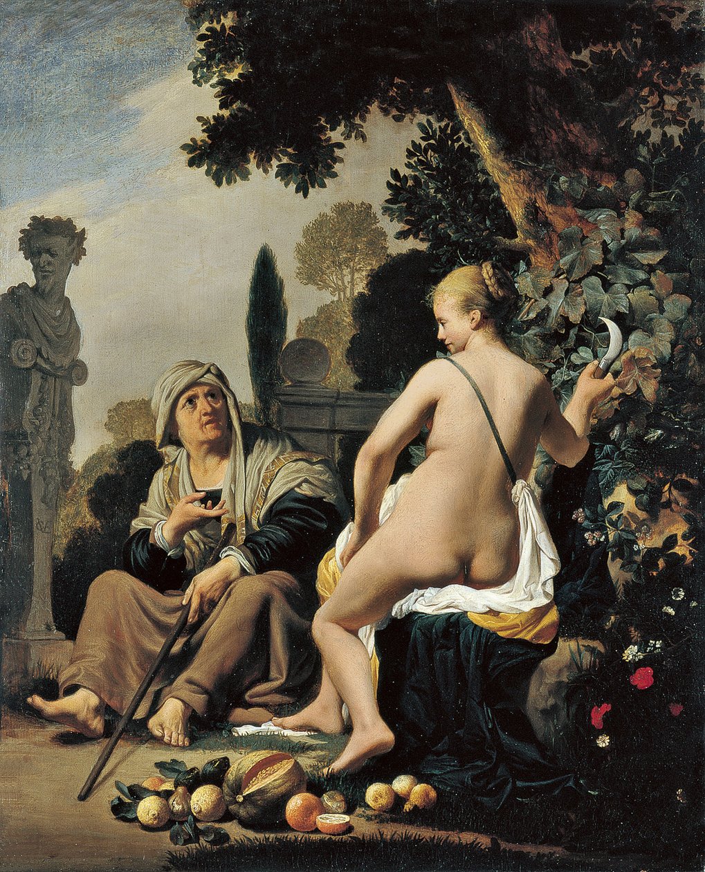 Vertumnus a Pomona od Cesar Boetius van Everdingen