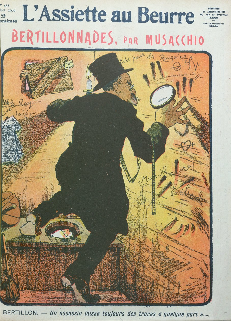 Karikatura doktora Alphonse Bertillona z 