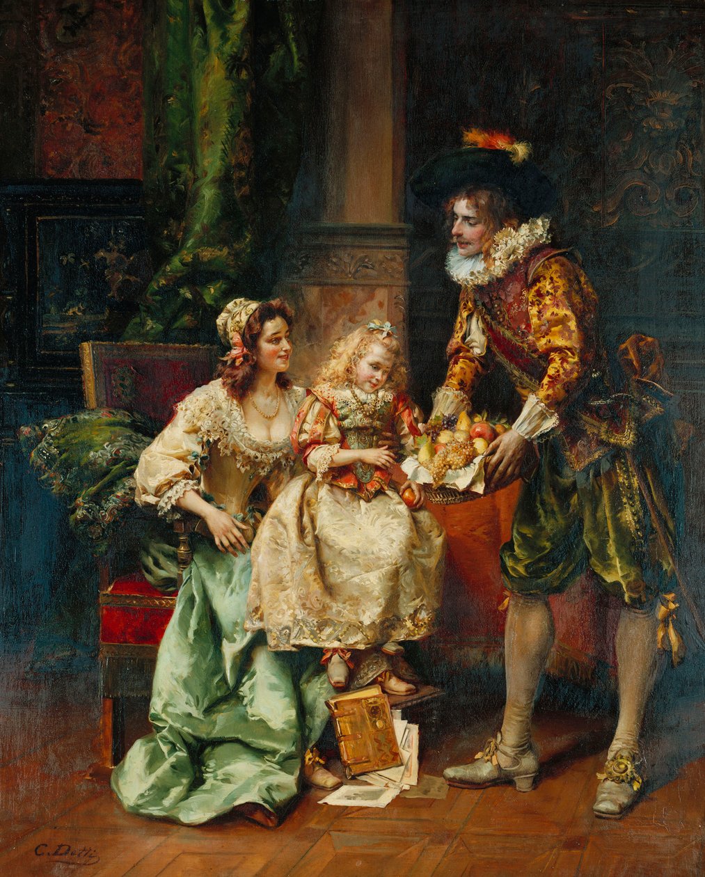 Košík ovoce od Cesare Auguste Detti