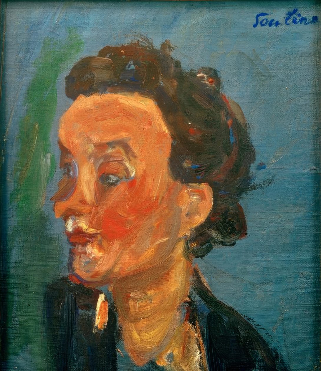 Mladá Angličanka v modrém (Junge Engländerin in Blau) od Chaim Soutine