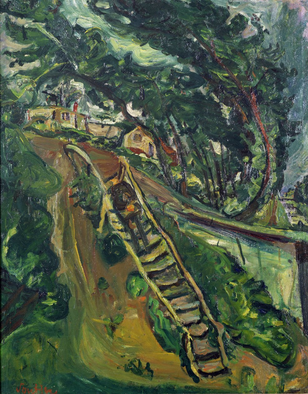 Muž kráčí po schodech, 1922-3 od Chaim Soutine