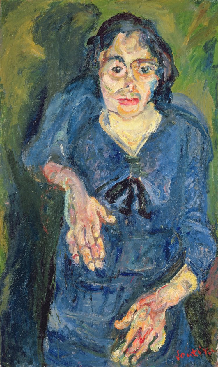 Portrét - žena v modrém od Chaim Soutine