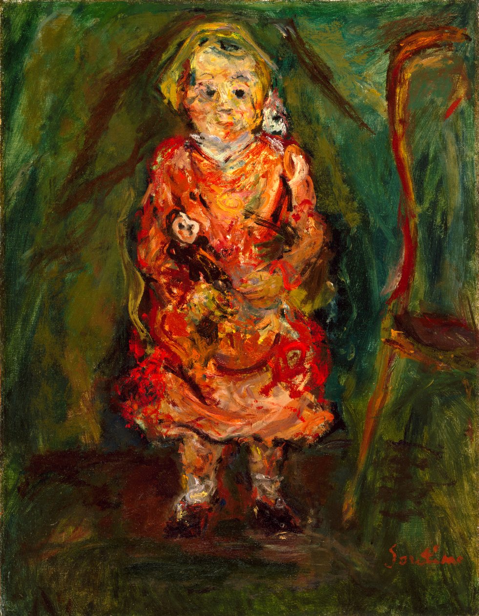 Dívka s panenkou, 1926-27 od Chaim Soutine