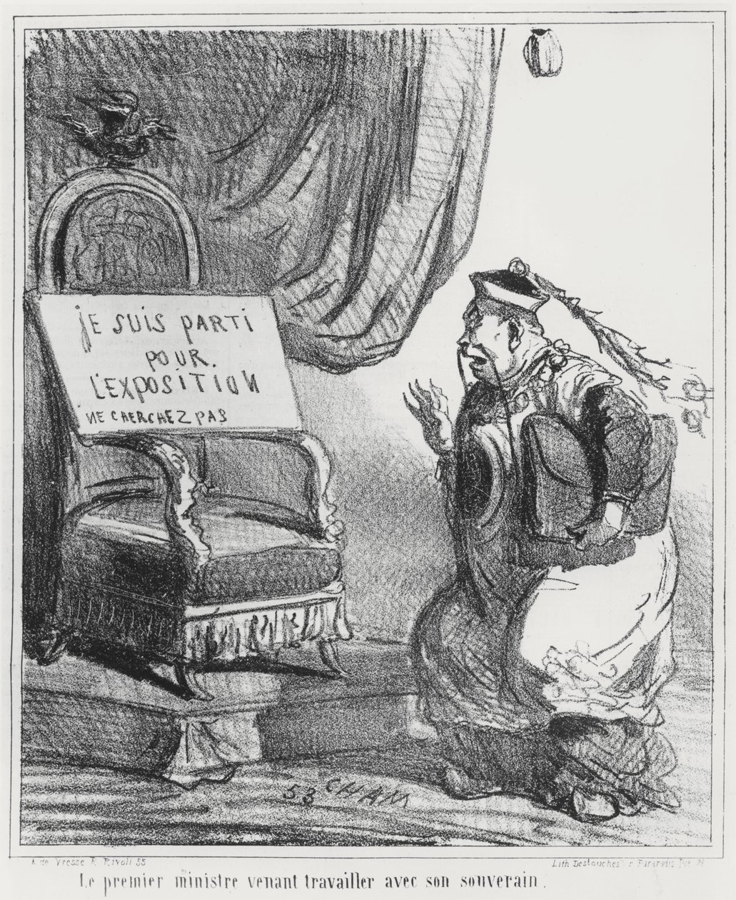 Karikatura výstavy Universelle de 1867, z „Le Charivari“, 19. června 1867 od Cham
