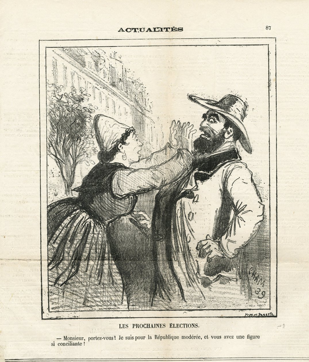 Ilustrace Cham (1819-1879) v Le Charivari od Amédée de Noé
