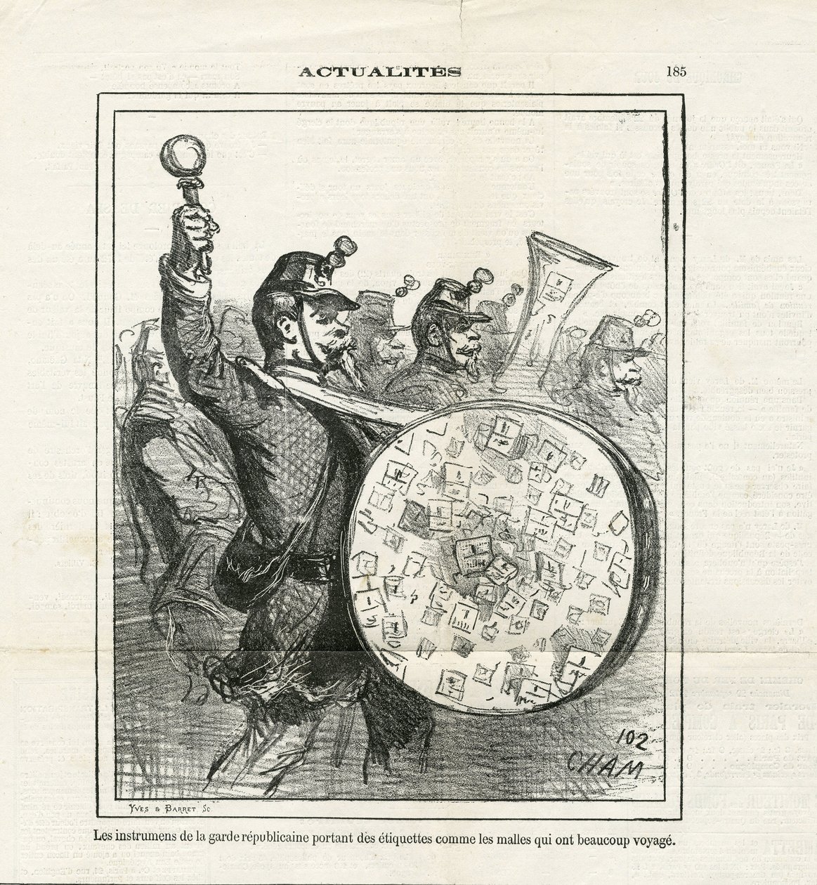Ilustrace Cham (1819-1879) v Le Charivari od Amédée de Noé
