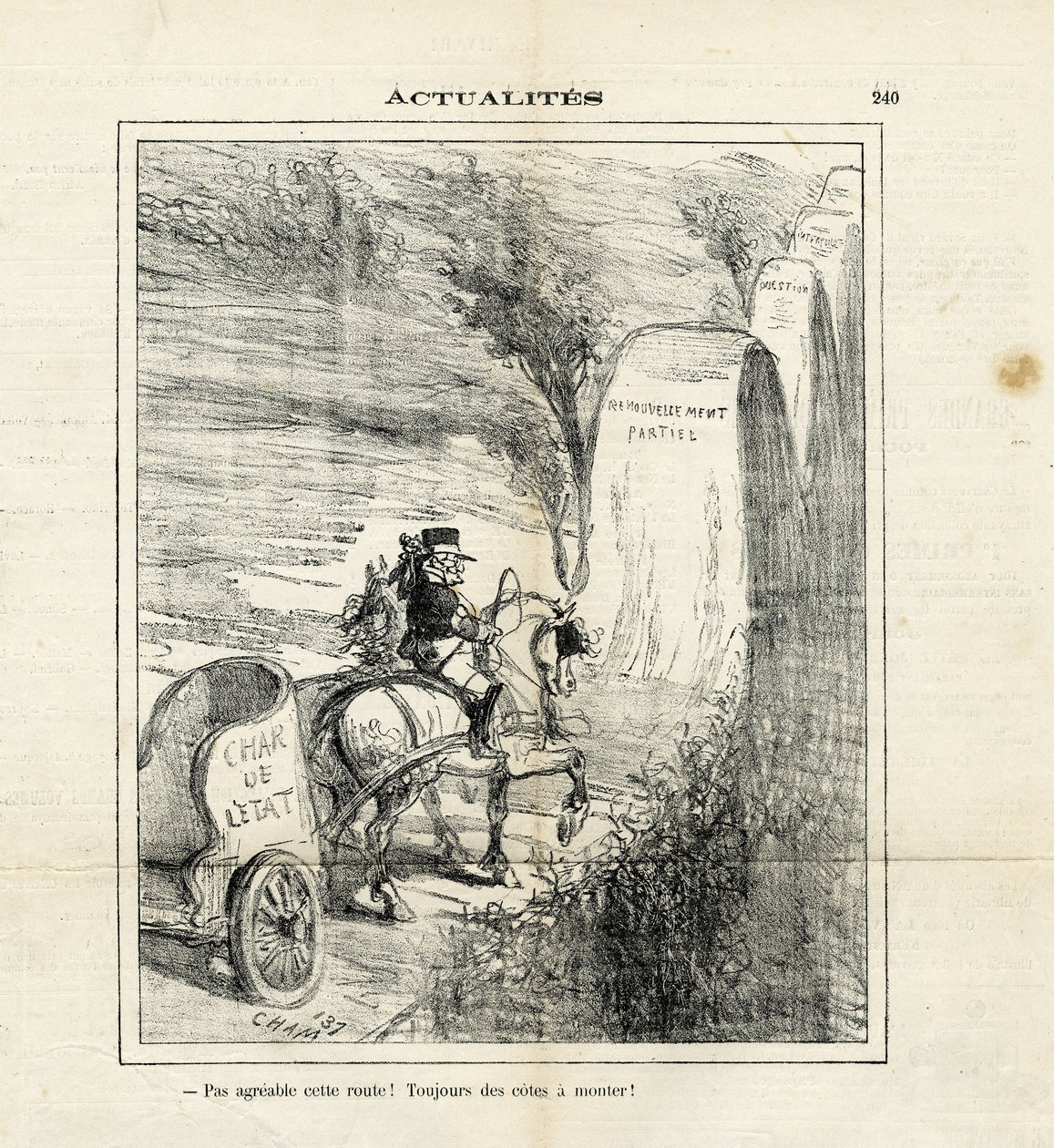 Ilustrace Cham (1819-1879) v Le Charivari od Amédée de Noé