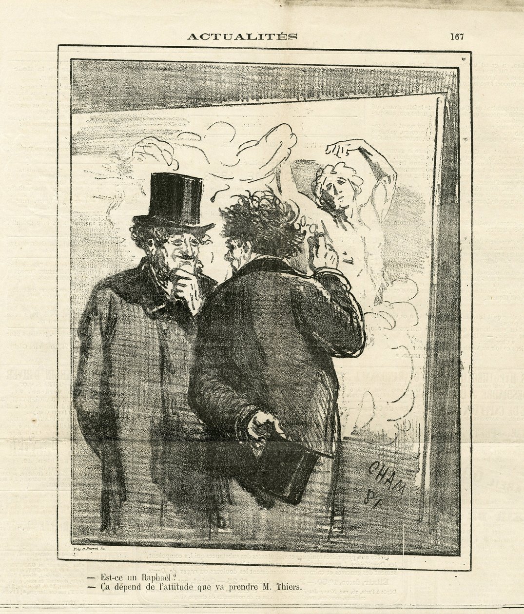 Ilustrace Cham (1819-1879) v Le Charivari od Amédée de Noé