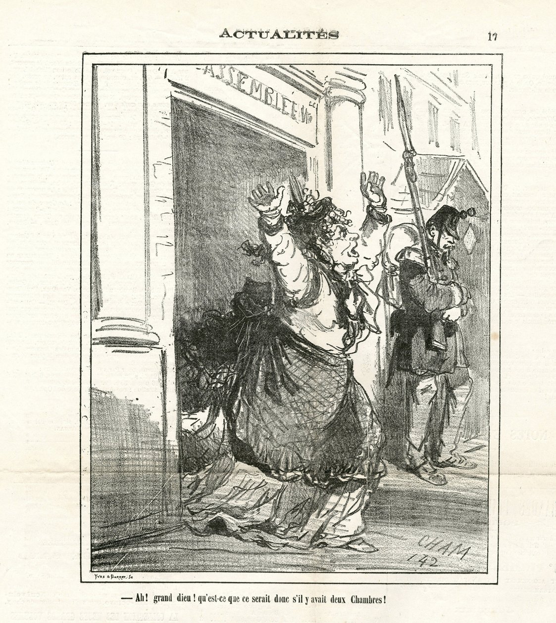 Ilustrace Cham (1819-1879) v The Charivari od Amédée de Noé