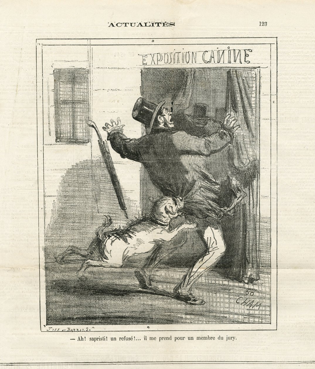 Ilustrace Cham (1819-1879) v The Charivari od Amédée de Noé