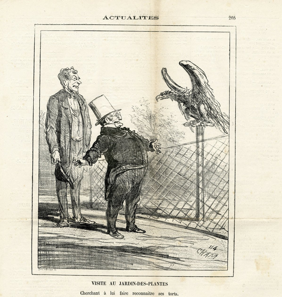 Ilustrace Chama (1819-1879) v The Charivari od Amédée de Noé