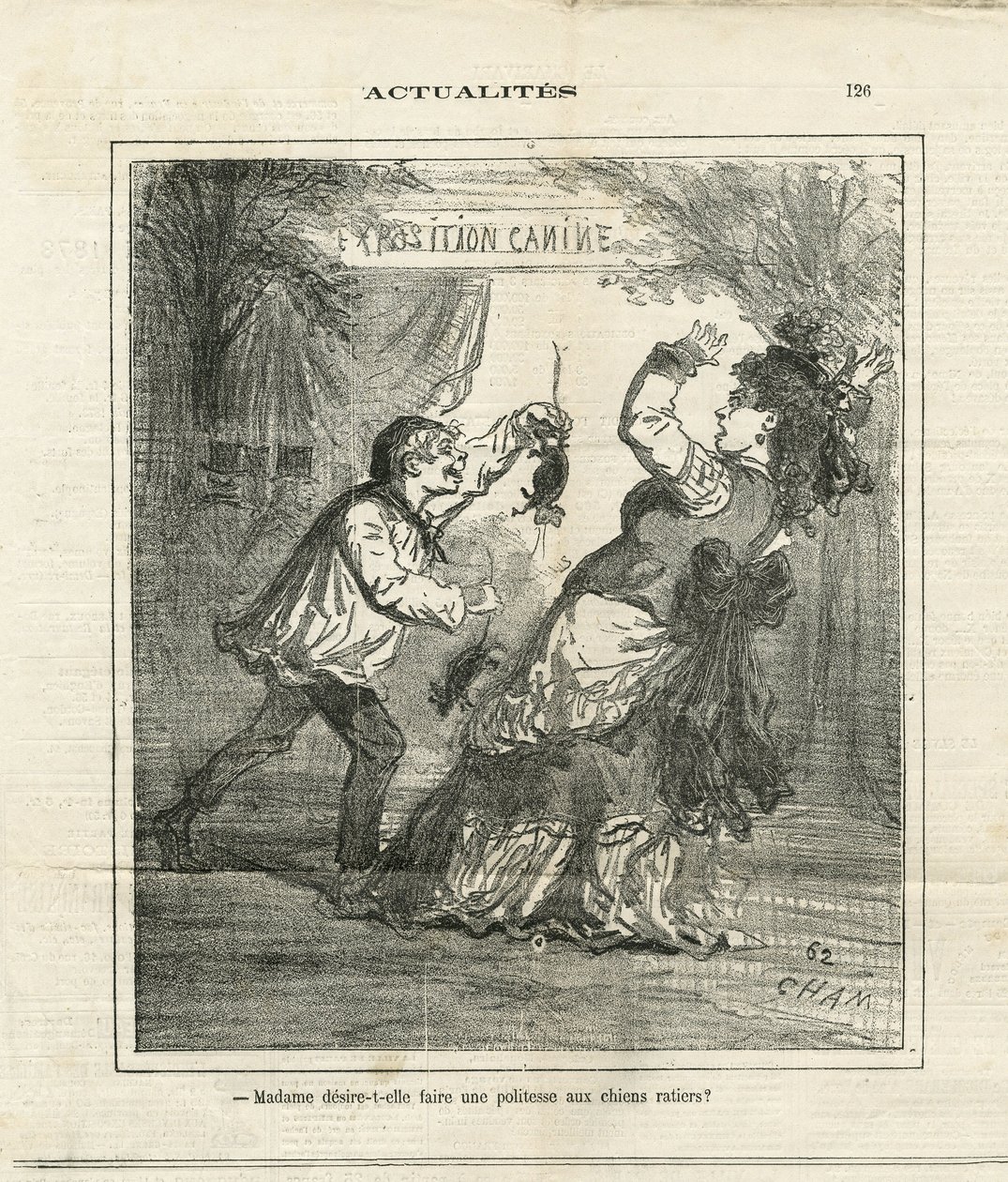 Ilustrace Cham (1819-1879) v The Charivari od Amédée de Noé