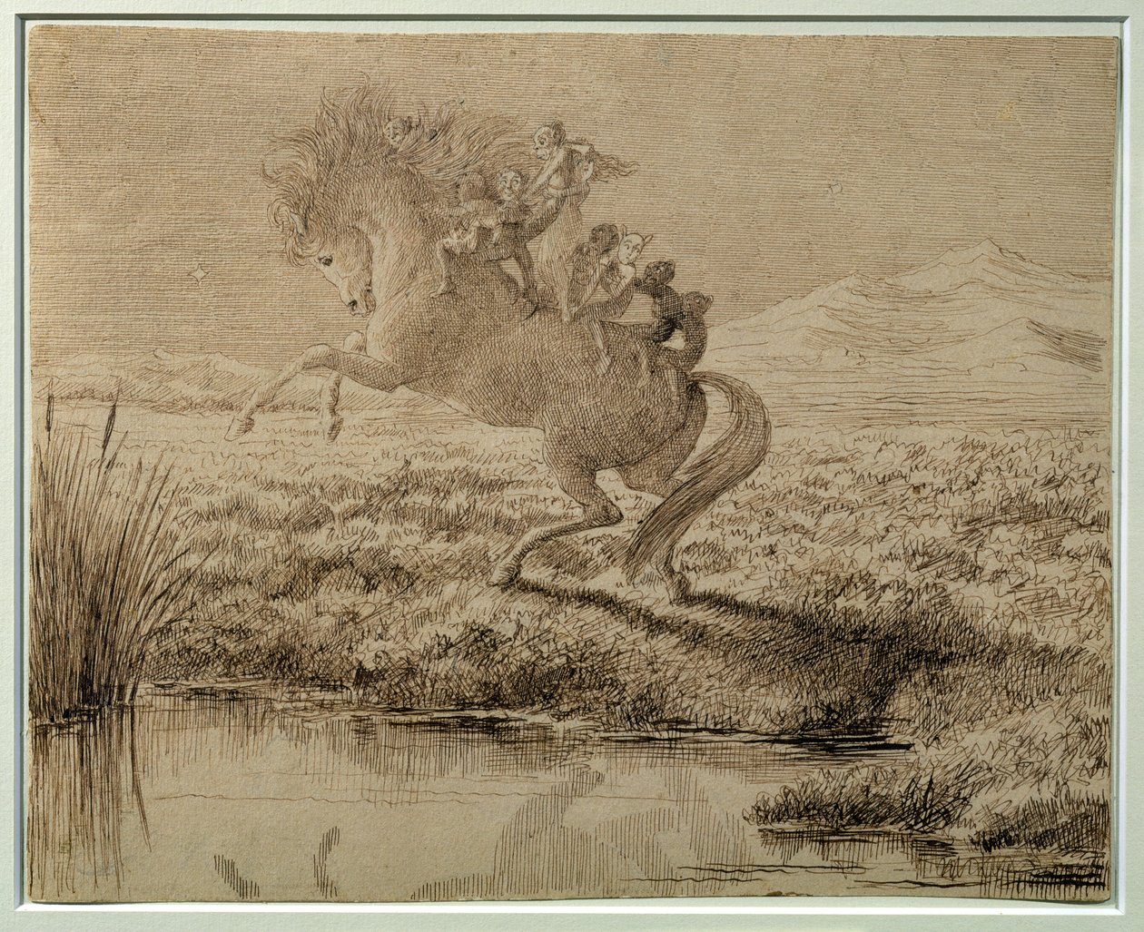 The Escape (pero a inkoust) od Charles Altamont Doyle