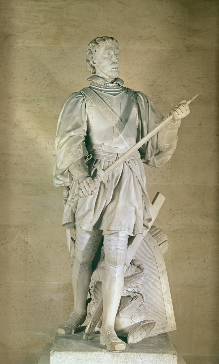 Socha Pierra du Terrail (1476-1524) Chevalier de Bayard, 1787 od Charles Antoine Bridan