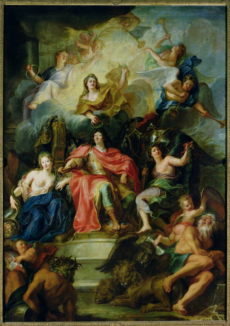 Ludvík XIV. (1638-1715) Korunován Slávou, kolem 1686 od Charles Antoine Coypel