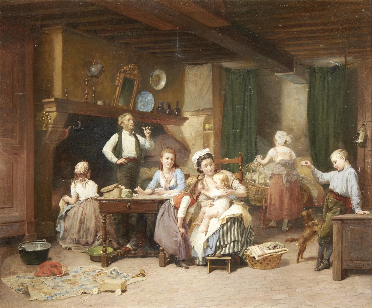 Rodinný čas od Charles Auguste Romain Lobbedez