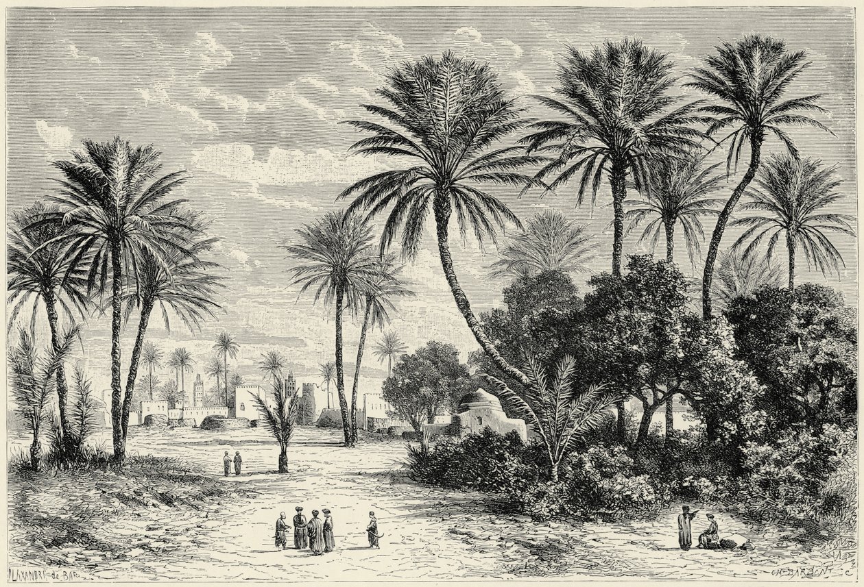 Oáza Gafsa: Tunis od Charles Barbant