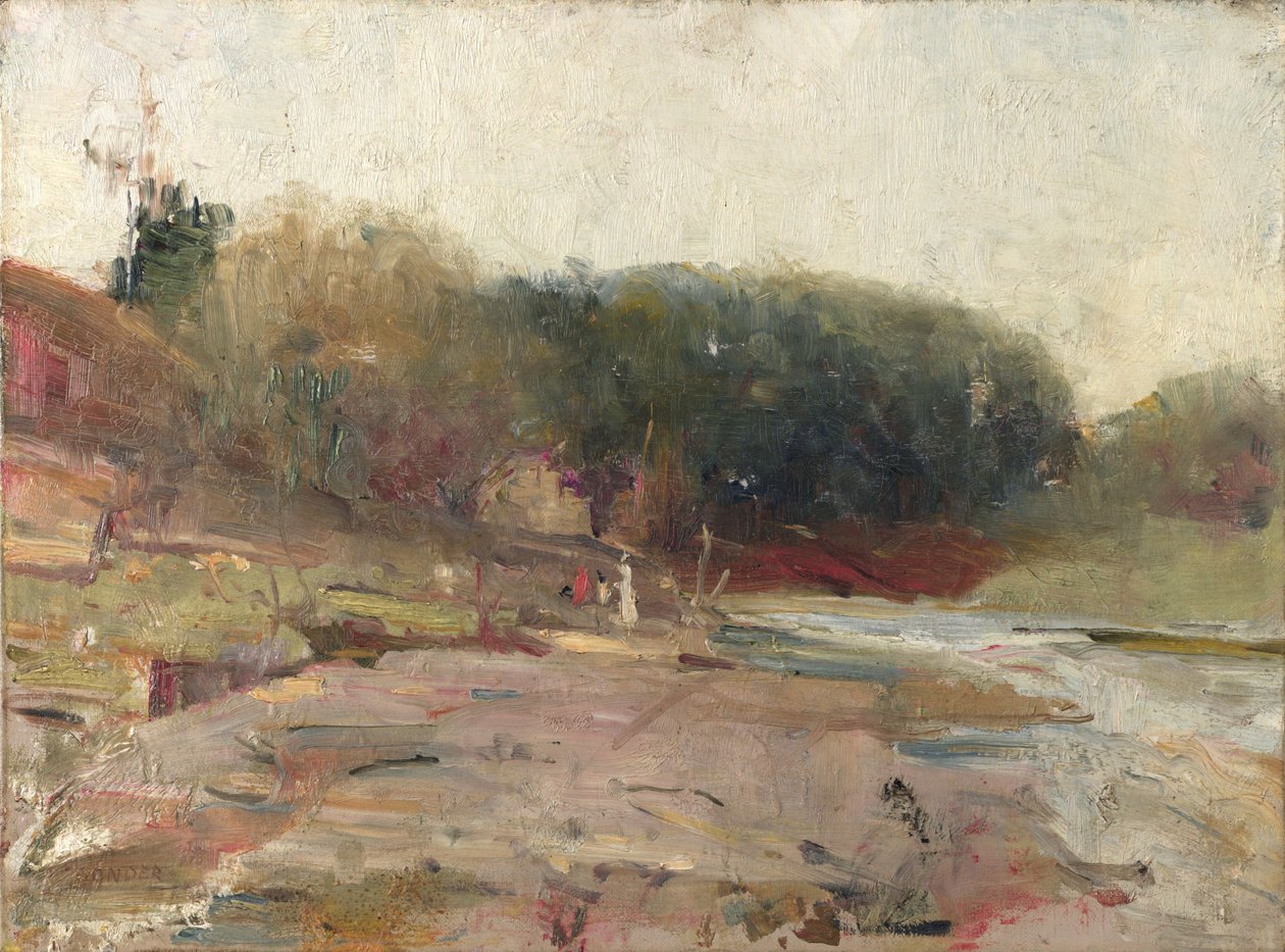 Na řece Yarra, poblíž Heidelbergu, Victoria od Charles Edward Conder