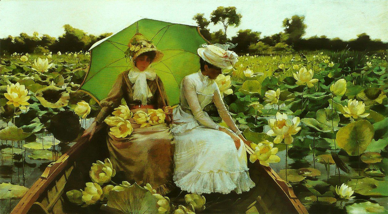Lotus Lilies Francais: Nenuphars od Charles Courtney Curran