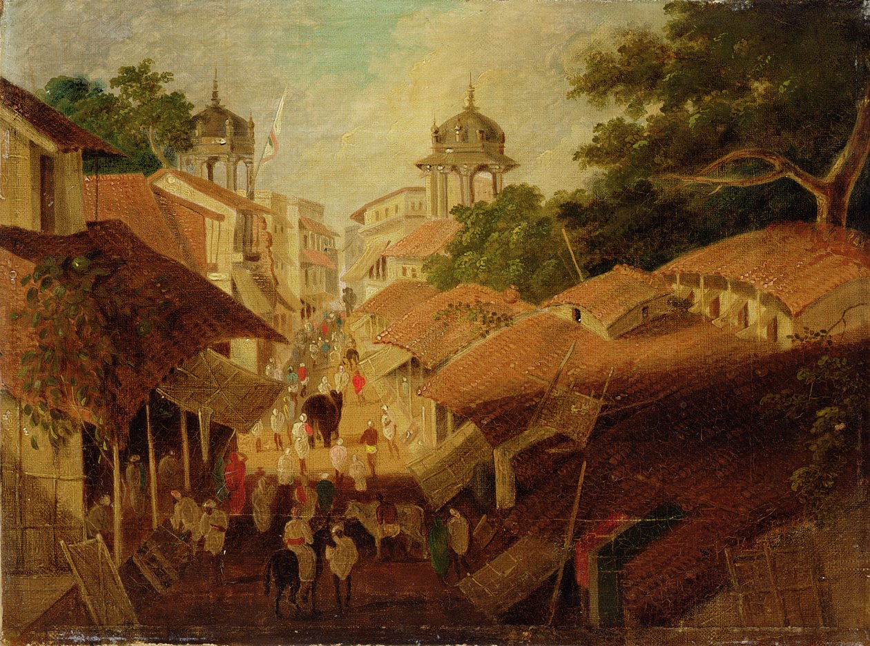 Ulice v Patna, c.1825 od Charles d Oyly