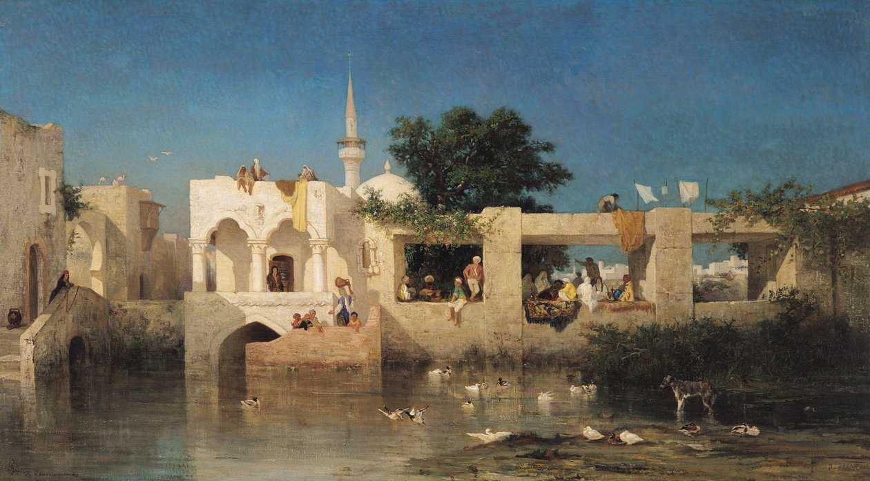 Kavárna v Adalia, 1856 od Charles Émile de Tournemine