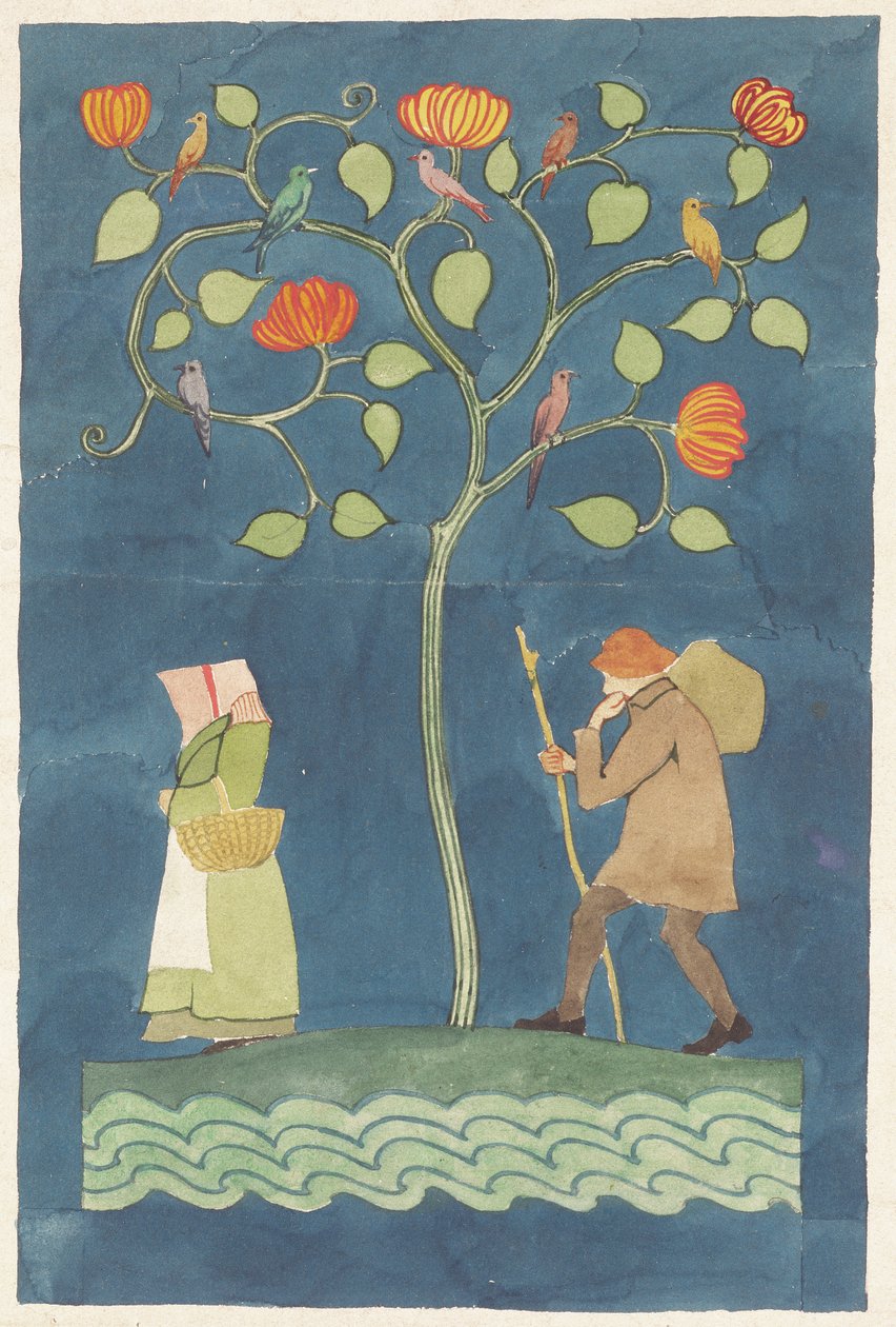 Rolníci a kvetoucí strom od Charles Francis Annesley Voysey
