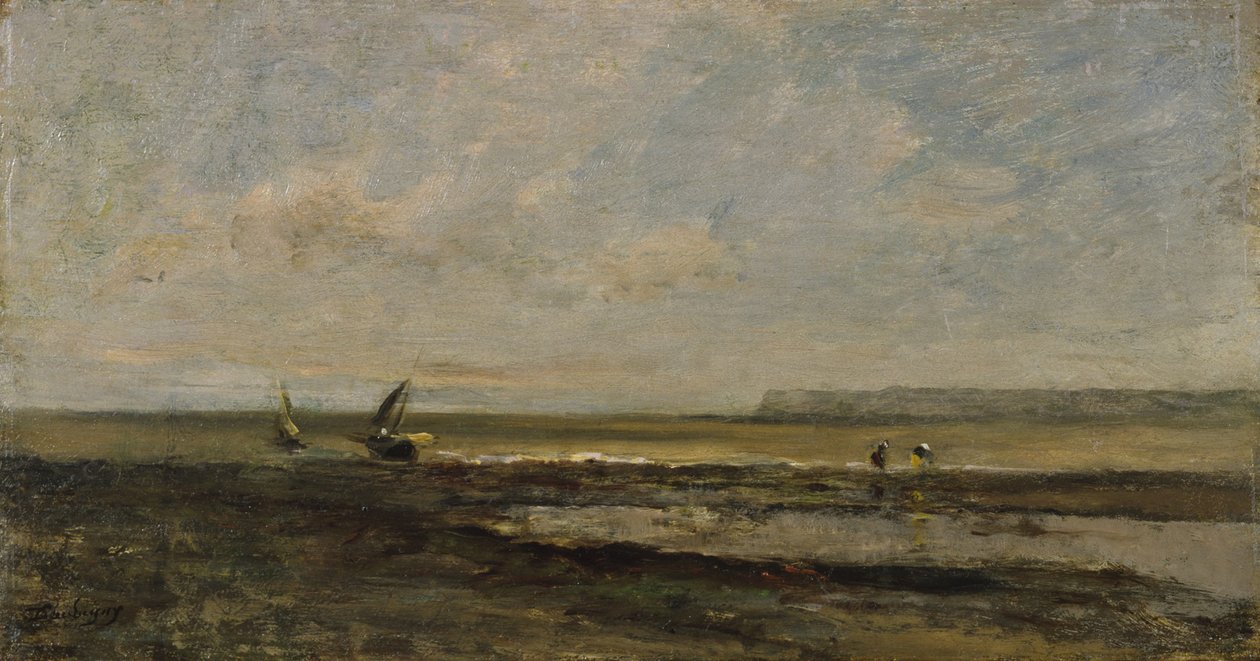 Plážová scéna od Charles Francois Daubigny