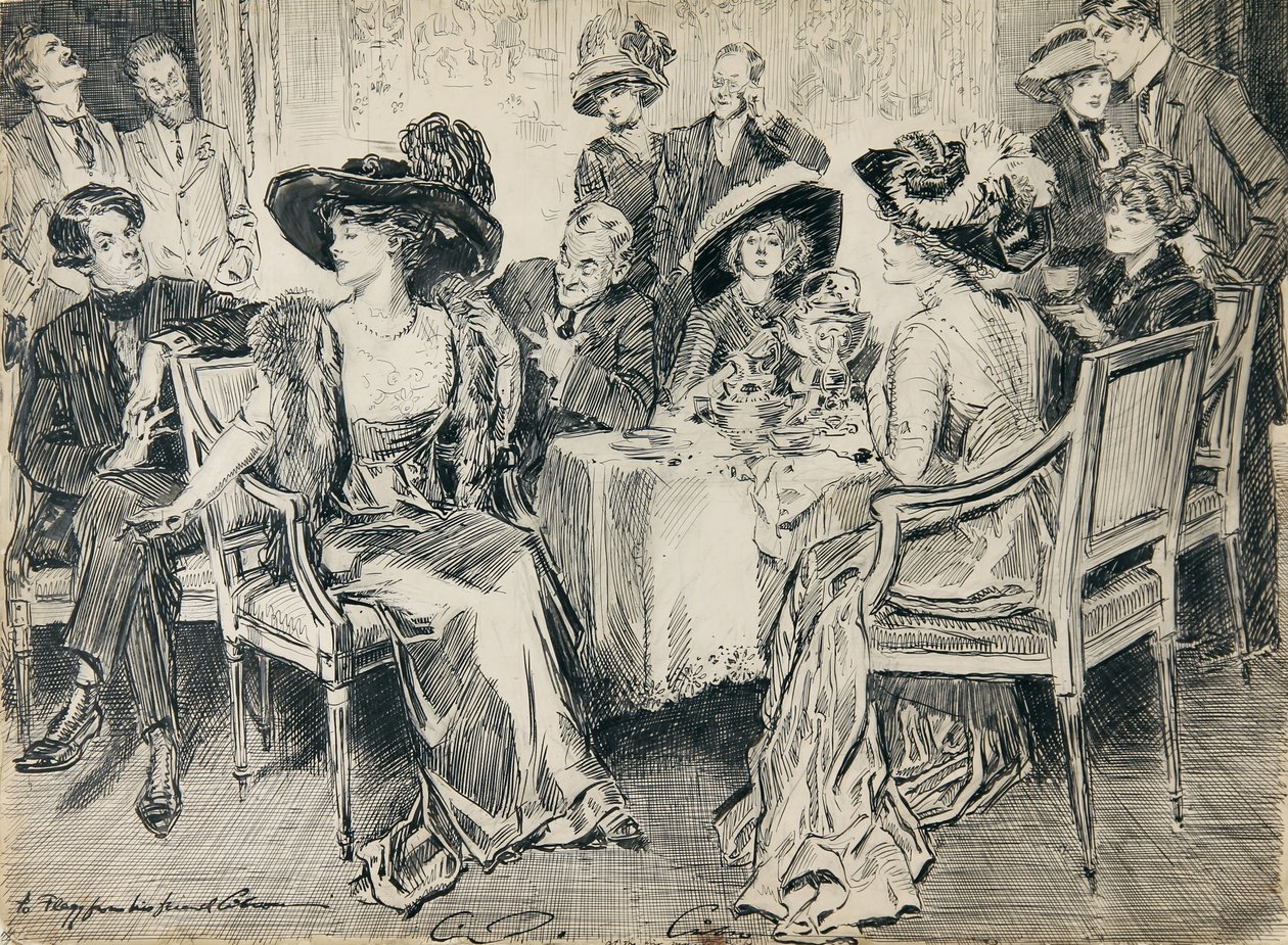 Všude si všimli její vyrovnanosti, bezelstnosti a vítězné prostoty jejích způsobů. od Charles Dana Gibson
