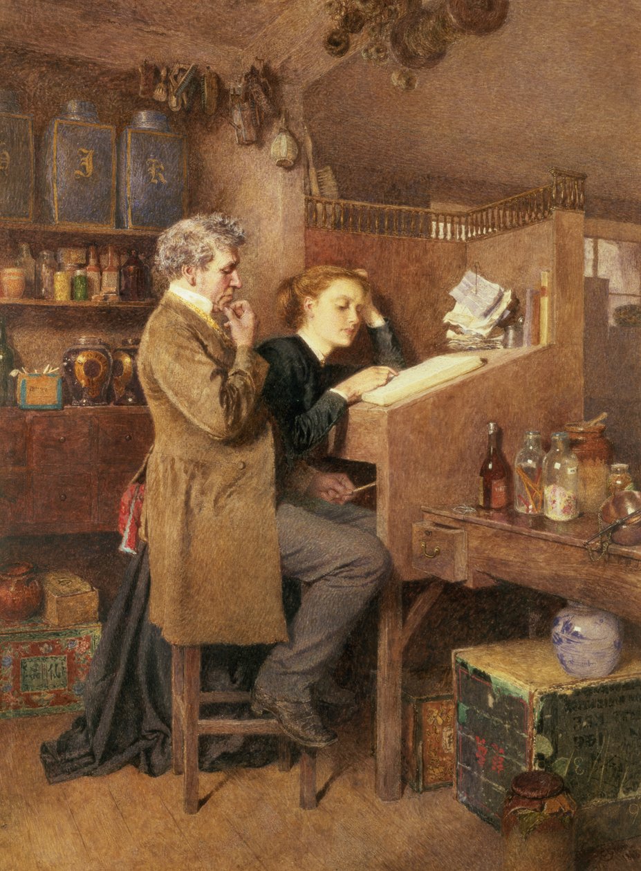 Potravinář a manželka, 1868 od Charles Green