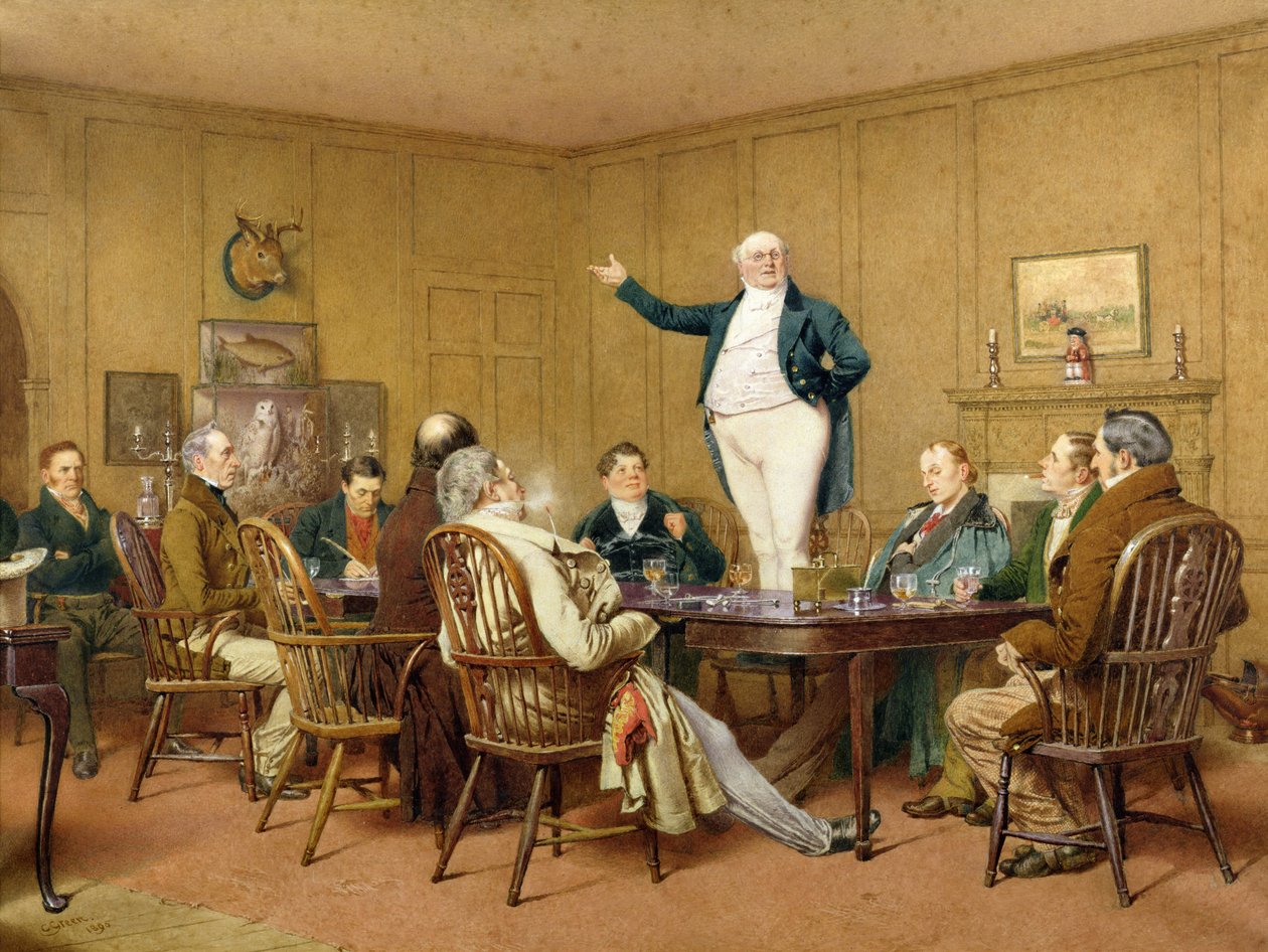 Pan Pickwick promlouvá ke klubu, 1890 od Charles Green