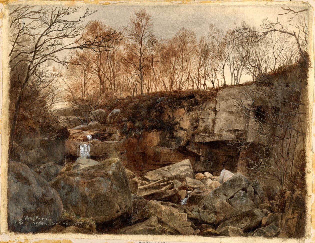 Wynd Burn, Redewater (barva těla, tužka a wc na papíře) od Charles James Spence