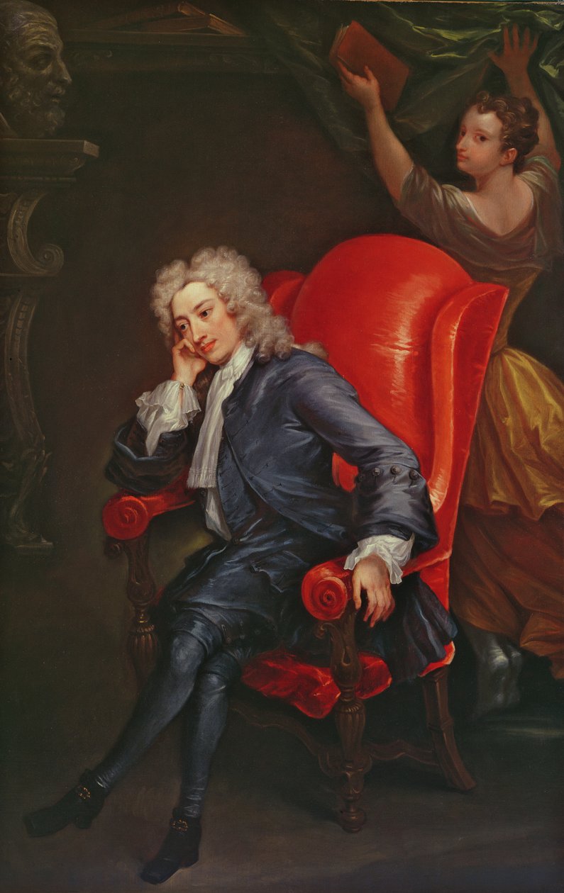 Portrét Alexandra Popea (1688-1744) c.1713-15 od Charles Jervas