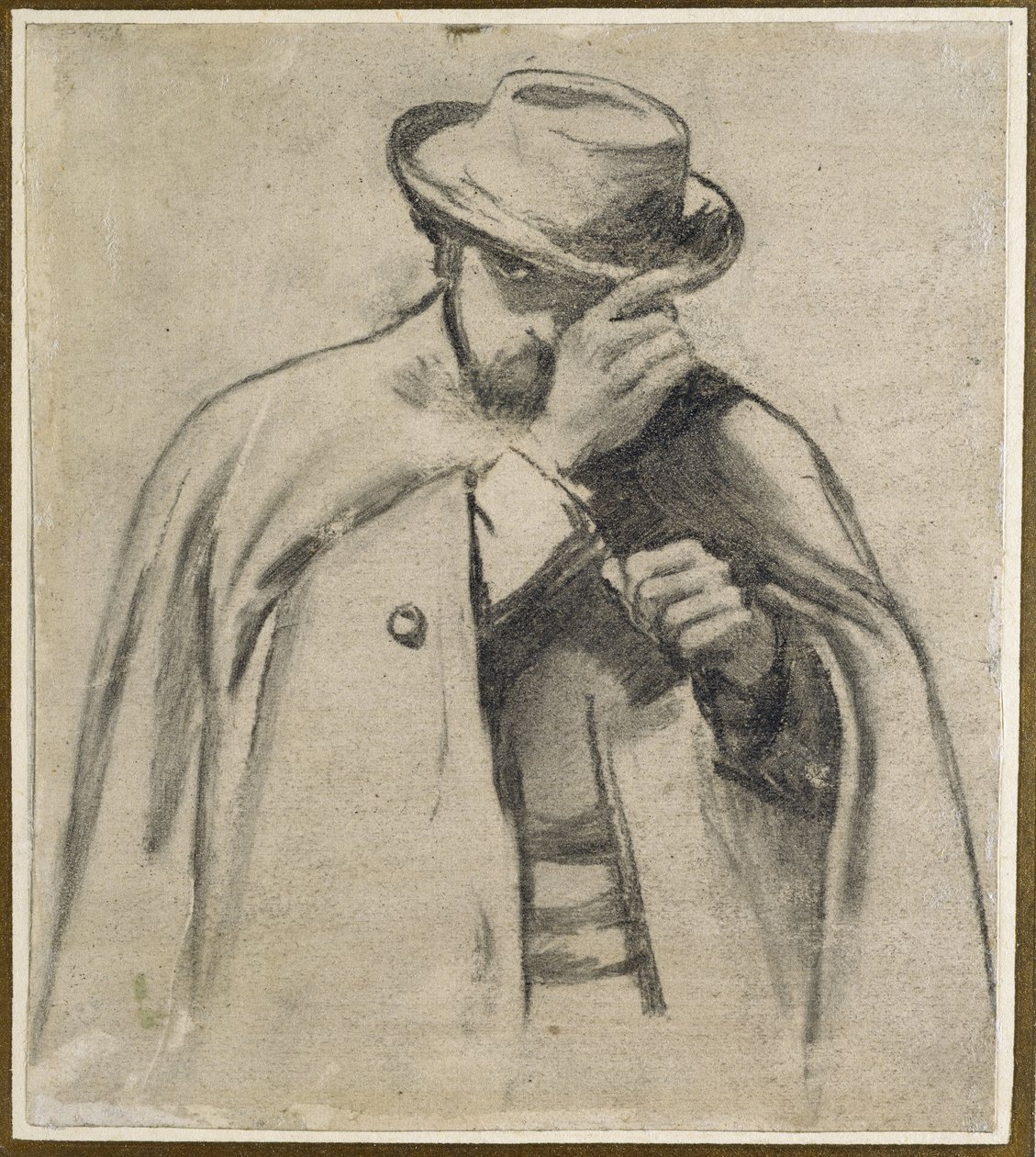 Dante Gabriel Rossetti (uhel na šedém papíře) od Charles Keene