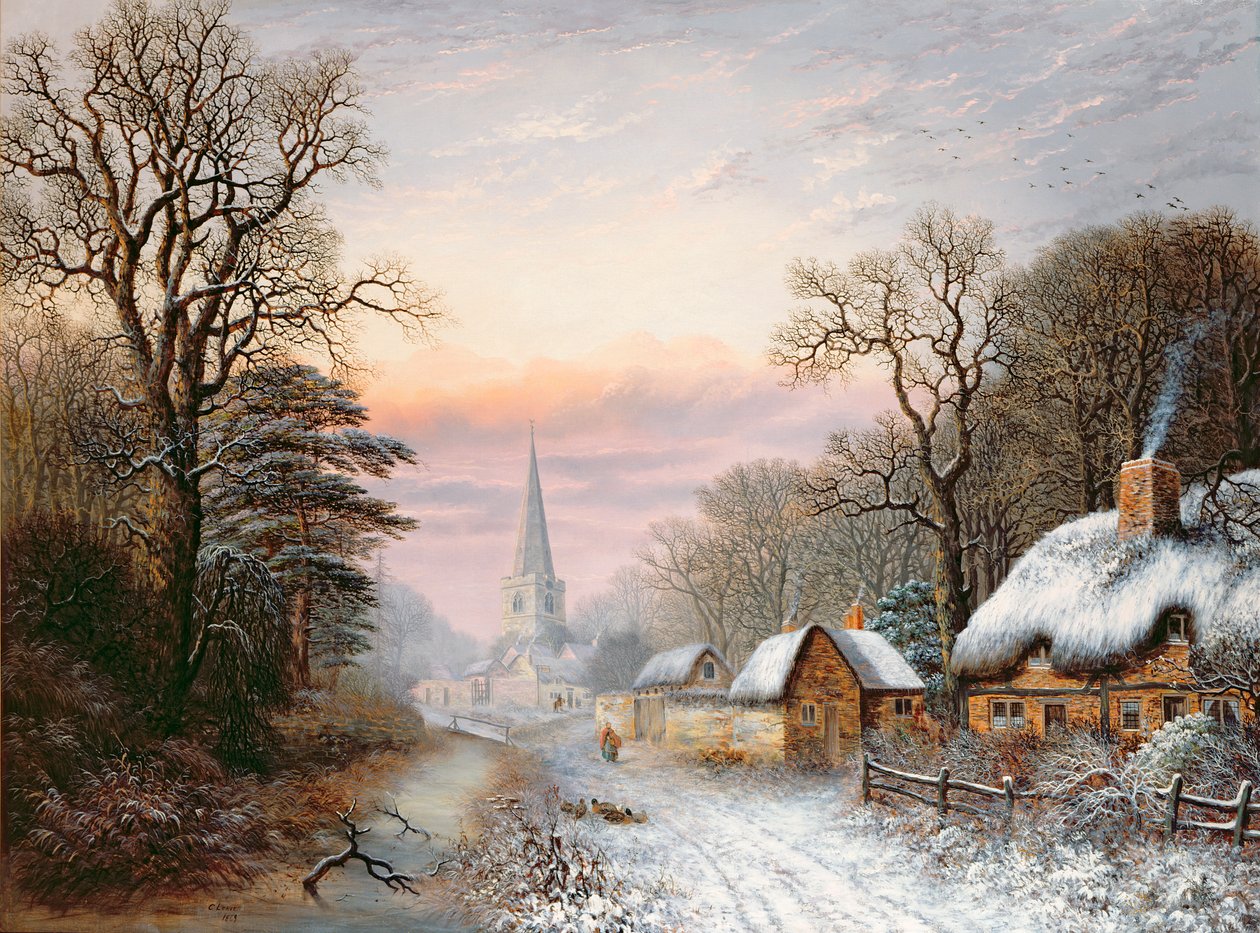 Zimní krajina, 1869 od Charles Leaver