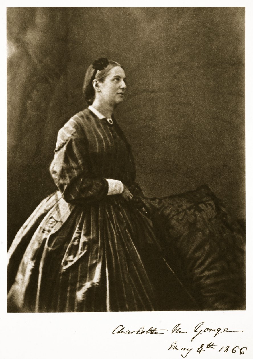 Charlotte M. Yonge, 4. května 1866 (sépiová fotografie) od Charles Lutwidge Dodgson