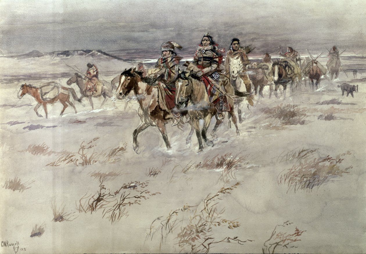Crees přichází do obchodu od Charles Marion Russell
