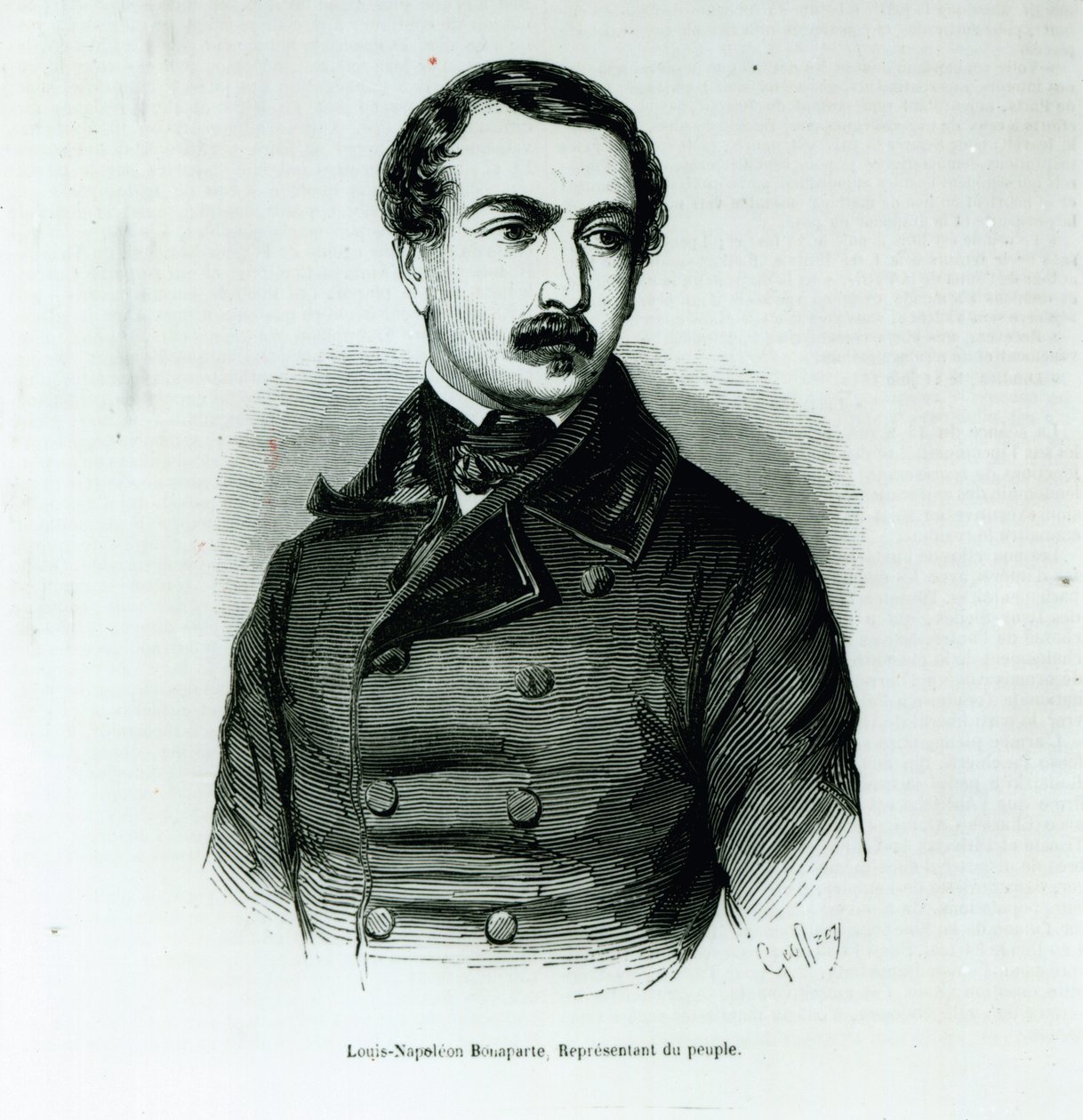 Portrét Louis-Napoleon Bonaparte jako zástupce lidu, 1848 litho) od Charles Michel Geoffroy