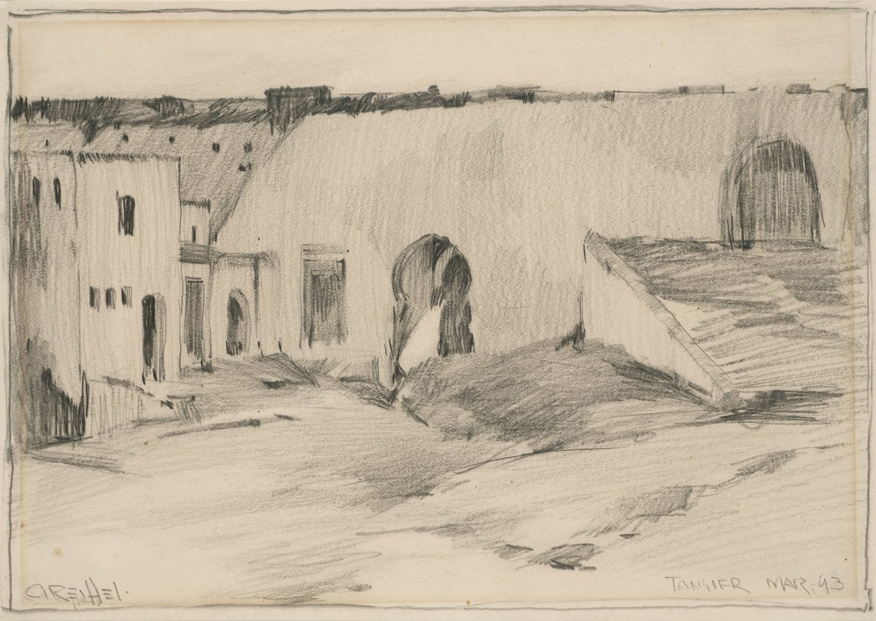 Tanger, březen 1893 (grafit na papíře) od Charles P. Reiffel