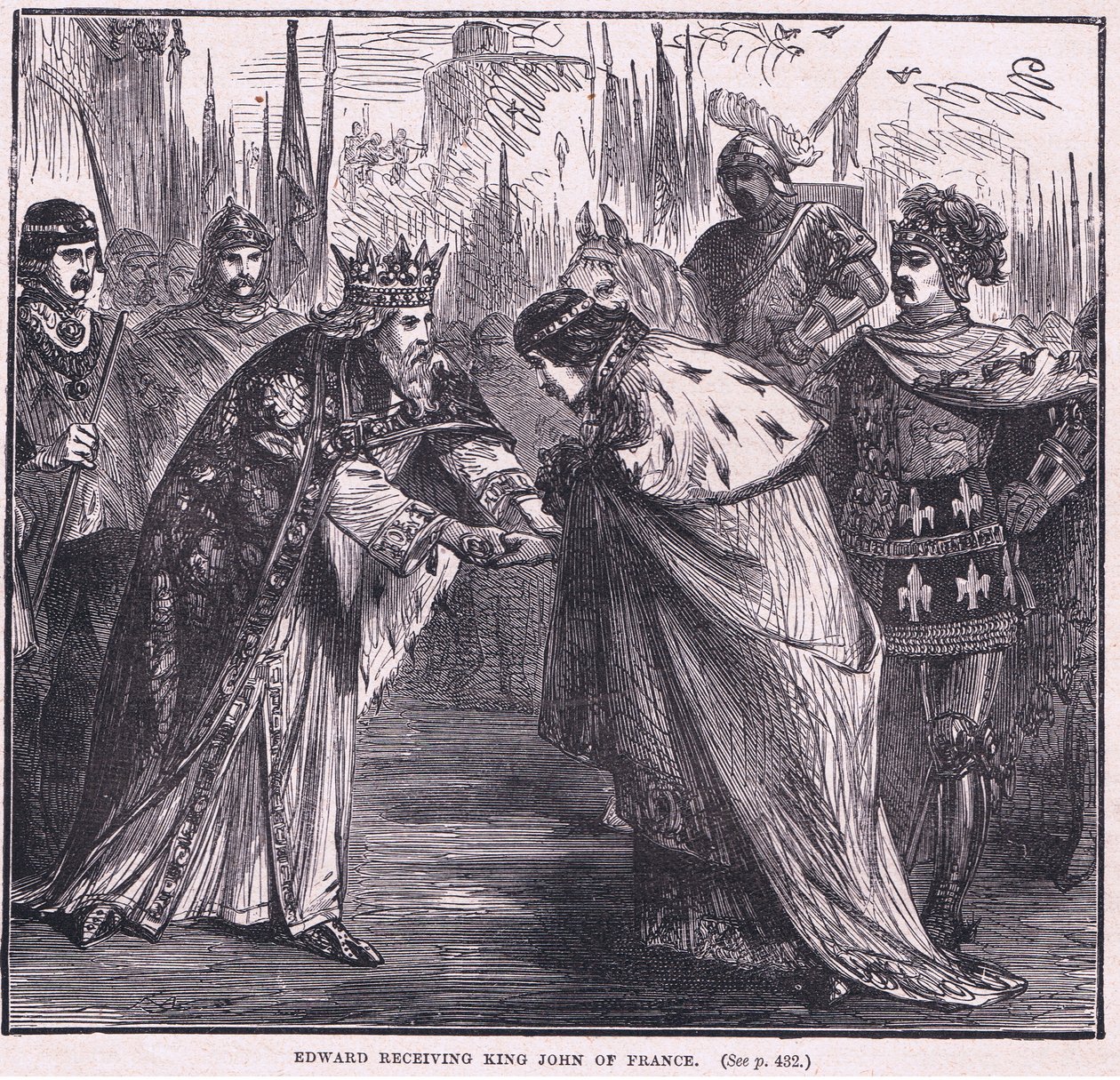 Edward přijímá krále Jana francouzského 1357 našeho letopočtu od Charles Ricketts