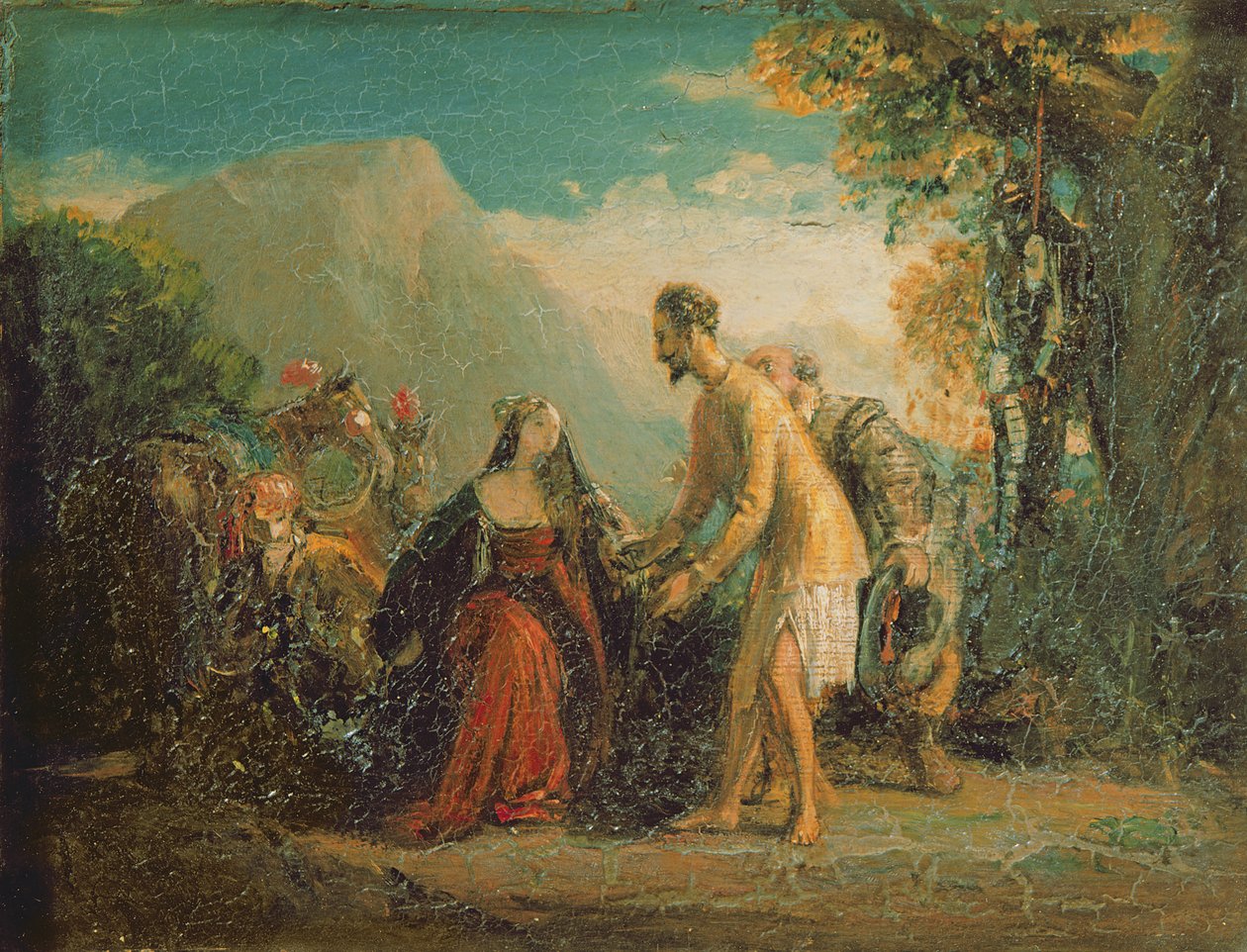 Don Quijote a Dorothea z Cervanteho „Don Quijote de la Mancha“, 19. století od Charles Robert Leslie