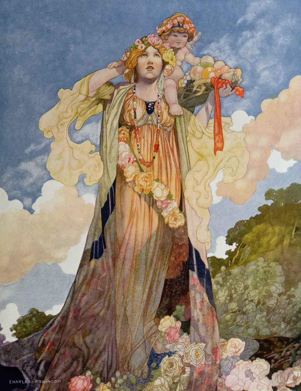 Summer from The Seasons objednané pro ročník 1920 Pears Annual od Charles Robinson