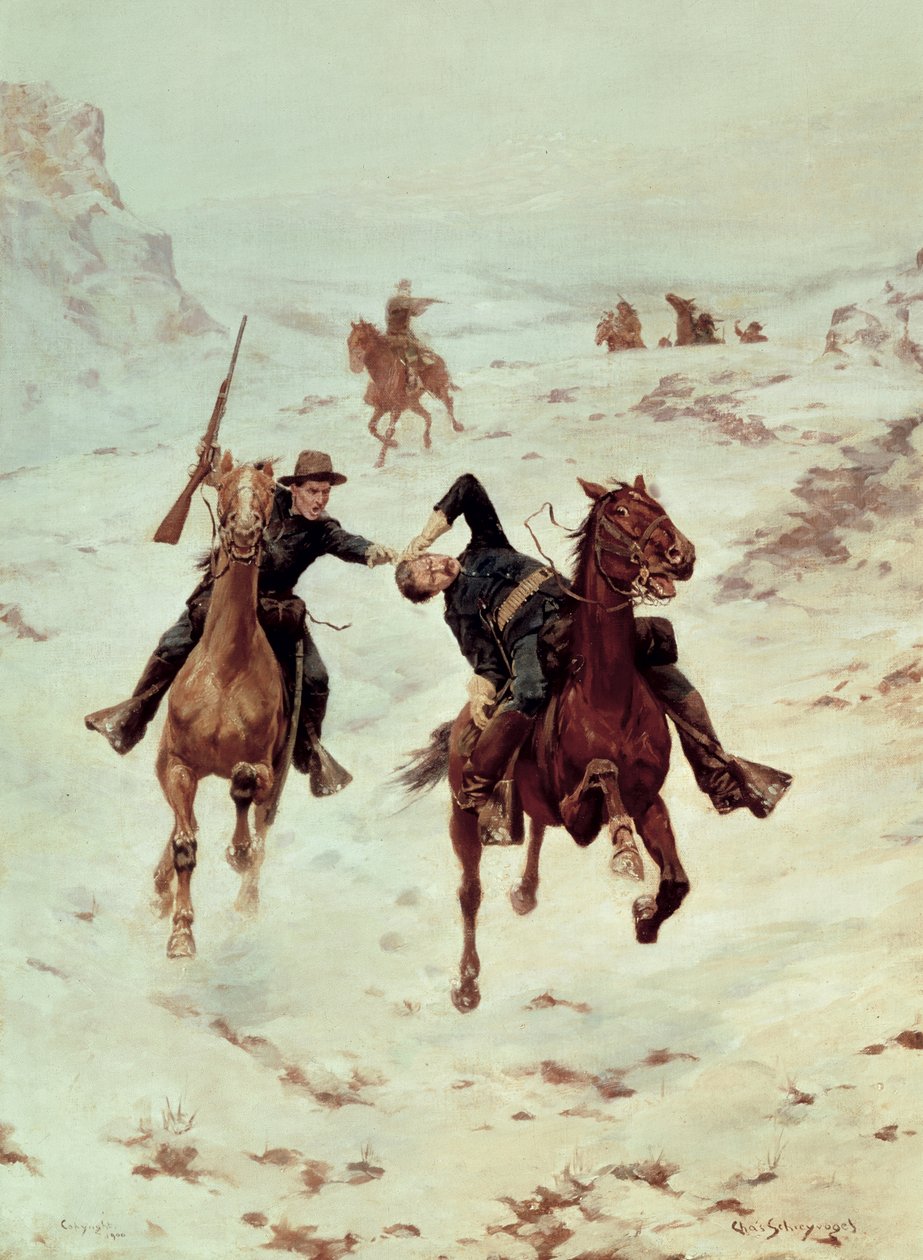 Jezdci na depeši, 1900 od Charles Schreyvogel