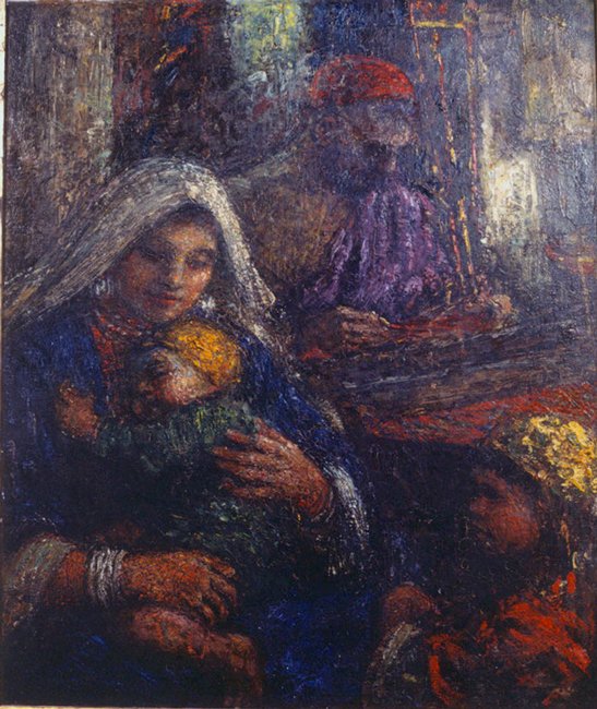 Kašmírská rodina od Charles William Bartlett